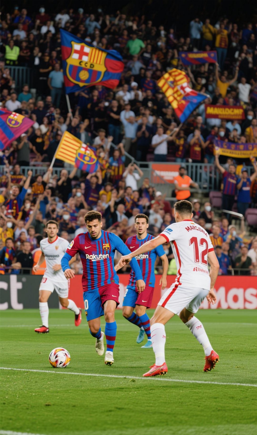 巴塞罗那队在足球比赛中取得关键胜利